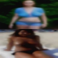 Dark skin horny woman