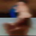 Naked woman with painted toes