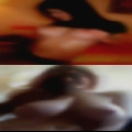 Nude woman masturbating with