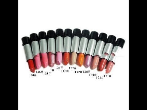 Ebay 12 lipstick Review (con swatches en labios)